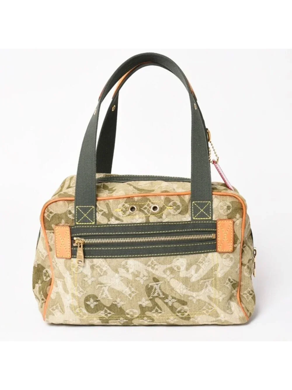 Louis Vuitton Monogram Moflage Denim Jasmine Handbag Khaki Takashi Murakami